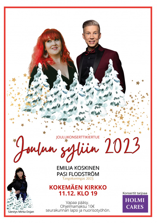 Joulun syliin-konsertti ma 11.12.2023 klo 19, Kokemäen kirkossa
