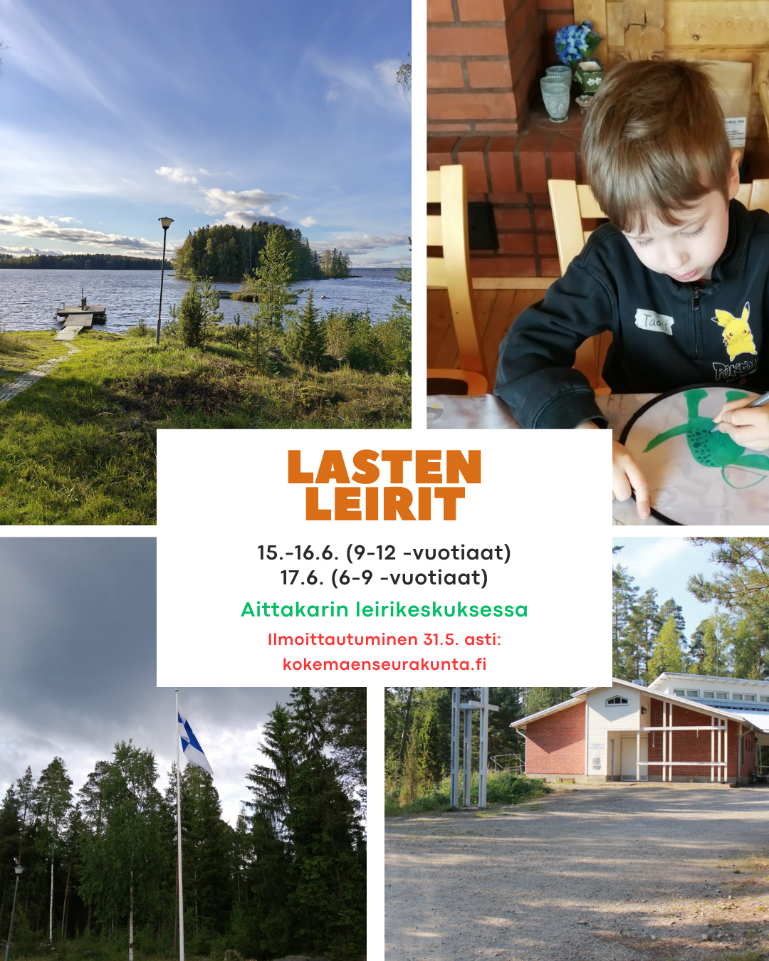 Ilmoittautuminen lastenleireille 2026